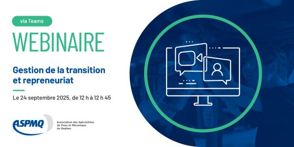 Webinaire - Gestion de la transition et repreneuriat